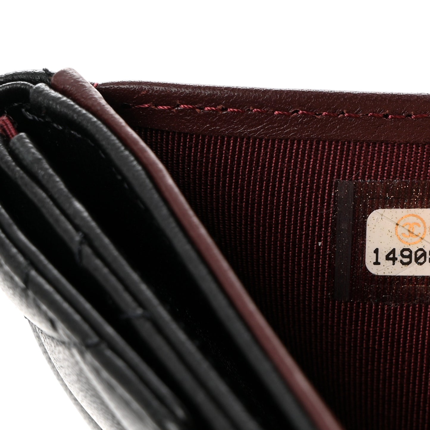 Lambskin Quilted Compact French Flap Wallet Black