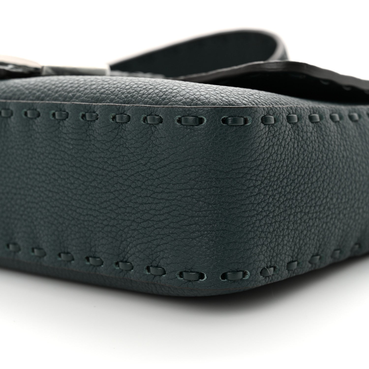 Fendi Cuoio Roma Sellerissima Nappa Sintetica Tape Stitch Baguette Amazzonia 9 of 9