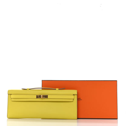Hermes Swift Kelly Cut Clutch Pochette Lime 9 of 9