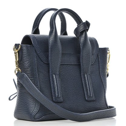 3.1 Phillip Lim 3.1 Textured Calfskin Mini Pashli Satchel Ink 3 of 7