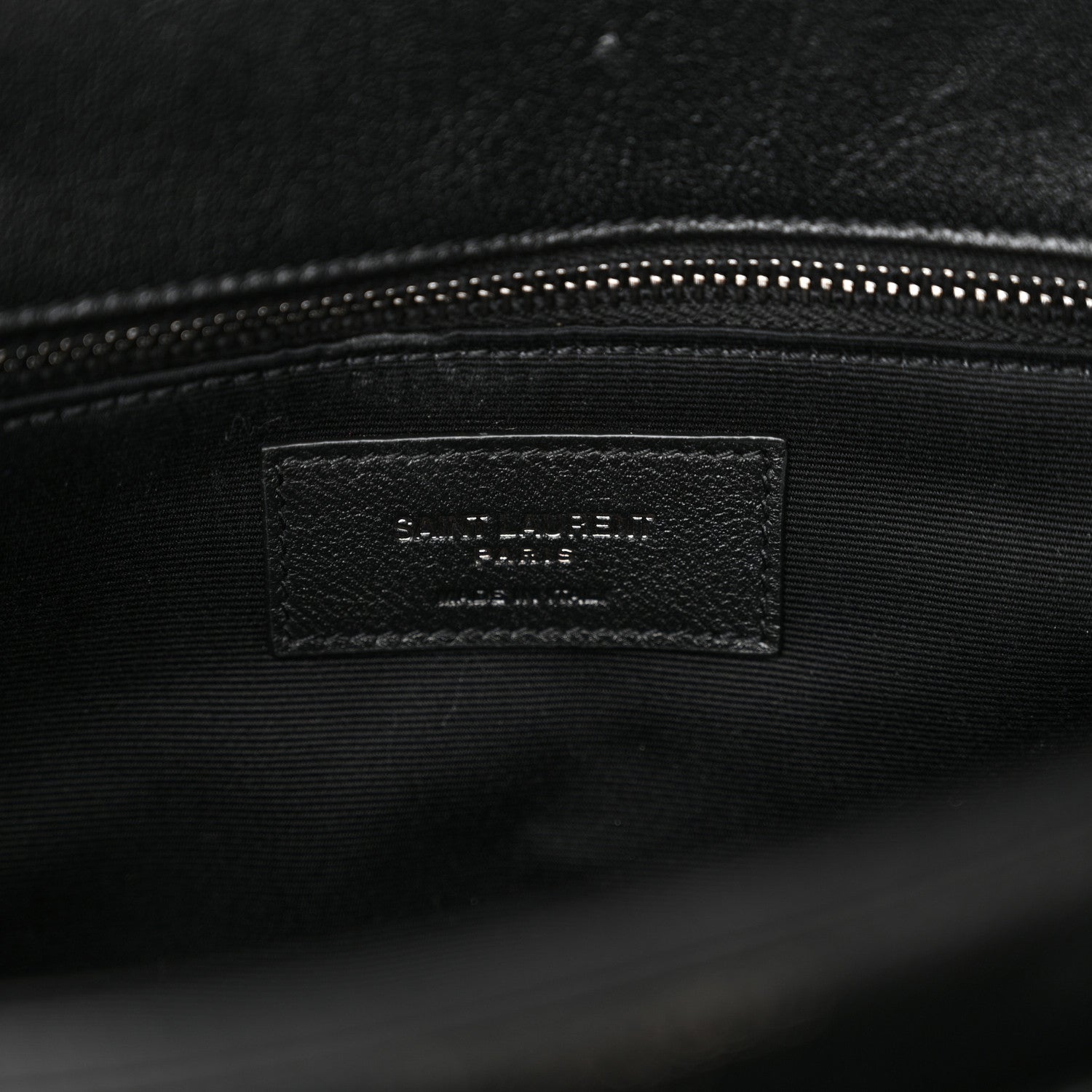 Saint Laurent Lambskin Diamond Quilted Becky Chain Wallet Black 6 of 10