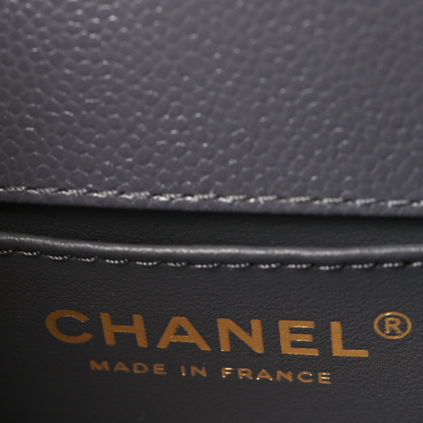 Caviar Quilted Small Boy Messenger Bag Dark Grey