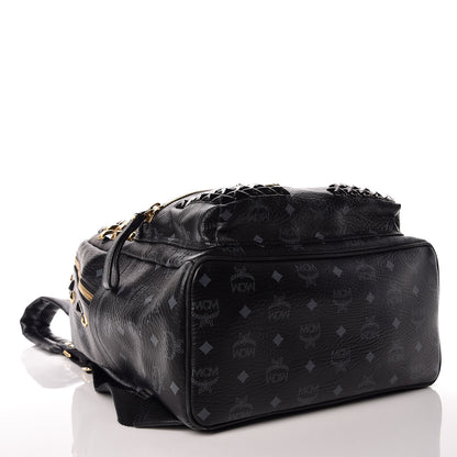 MCM Visetos Studded Medium Stark M Backpack Black 4 of 17