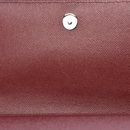 Saint Laurent Grain De Poudre Medium Monogram Kate Satchel Dark Red 10 of 10