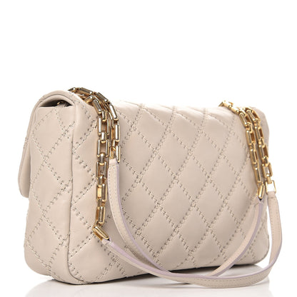 Chanel Calfskin Quilted Retro Chain Flap Beige 3 of 9