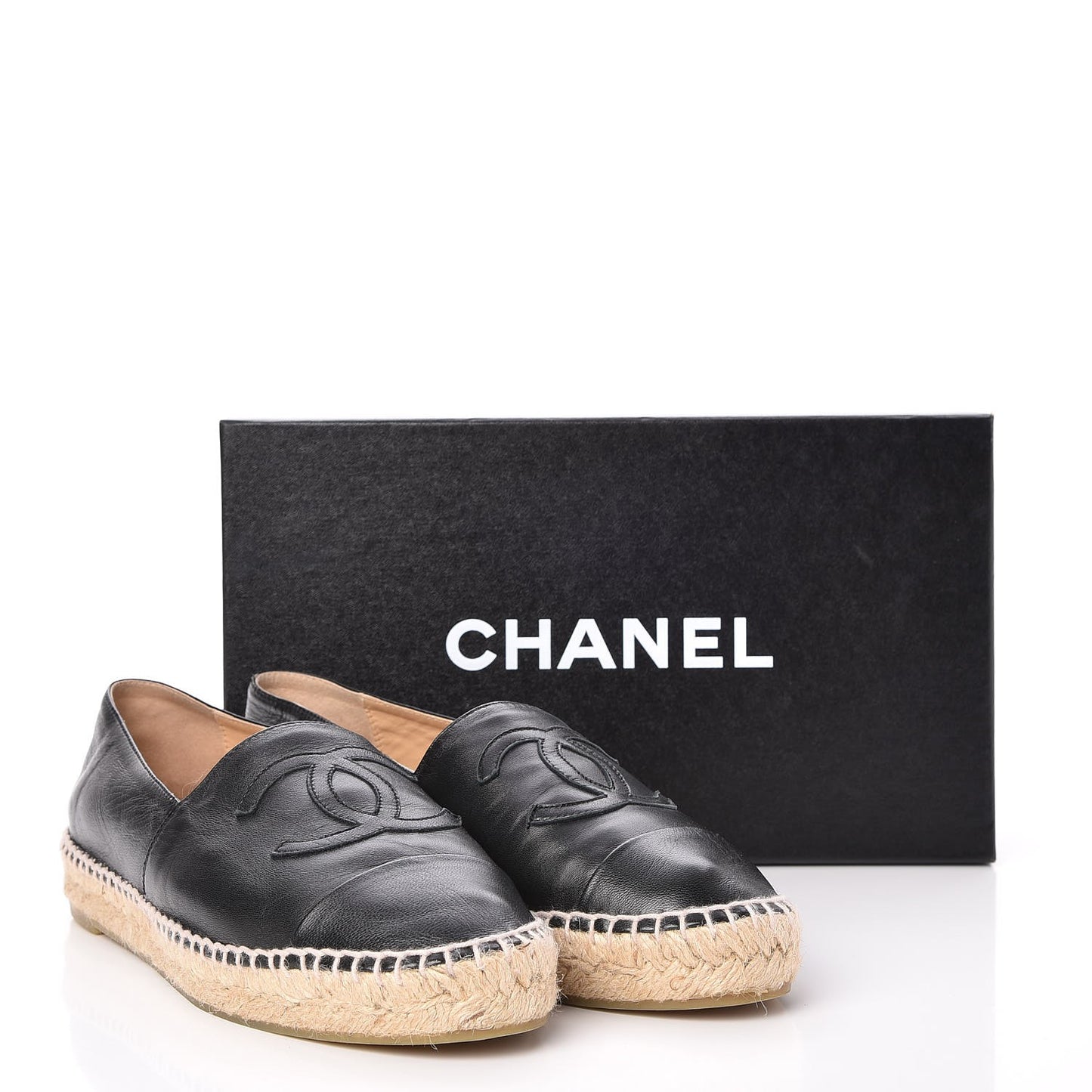 Lambskin CC Espadrilles 39 Black