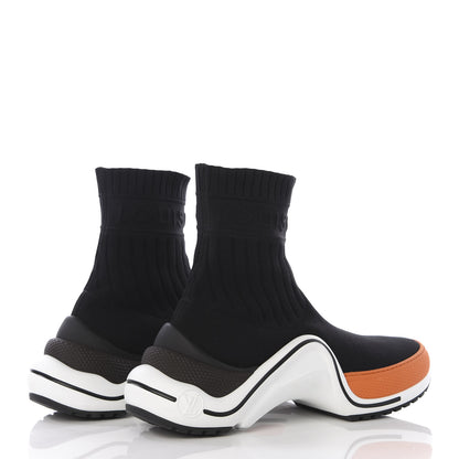 Louis Vuitton Stretch Textile LV Archlight Sneaker Boots 38.5 Black Orange 4 of 11