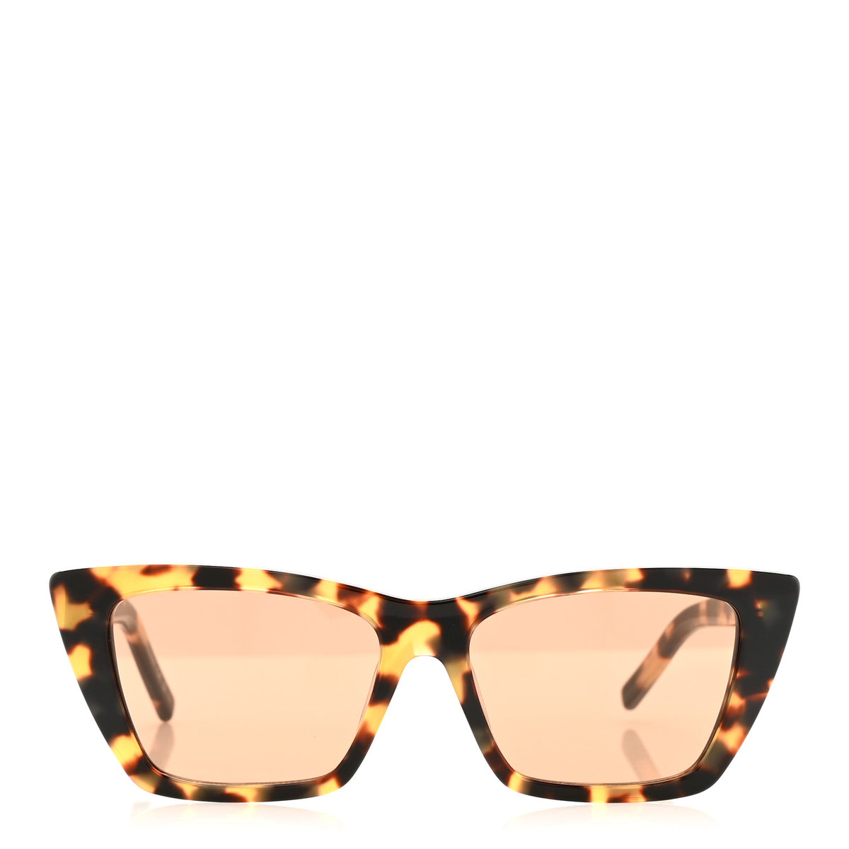 Saint Laurent Acetate Mica Cat Eye Sunglasses SL 276 Spotted Havana Brown 2 of 8