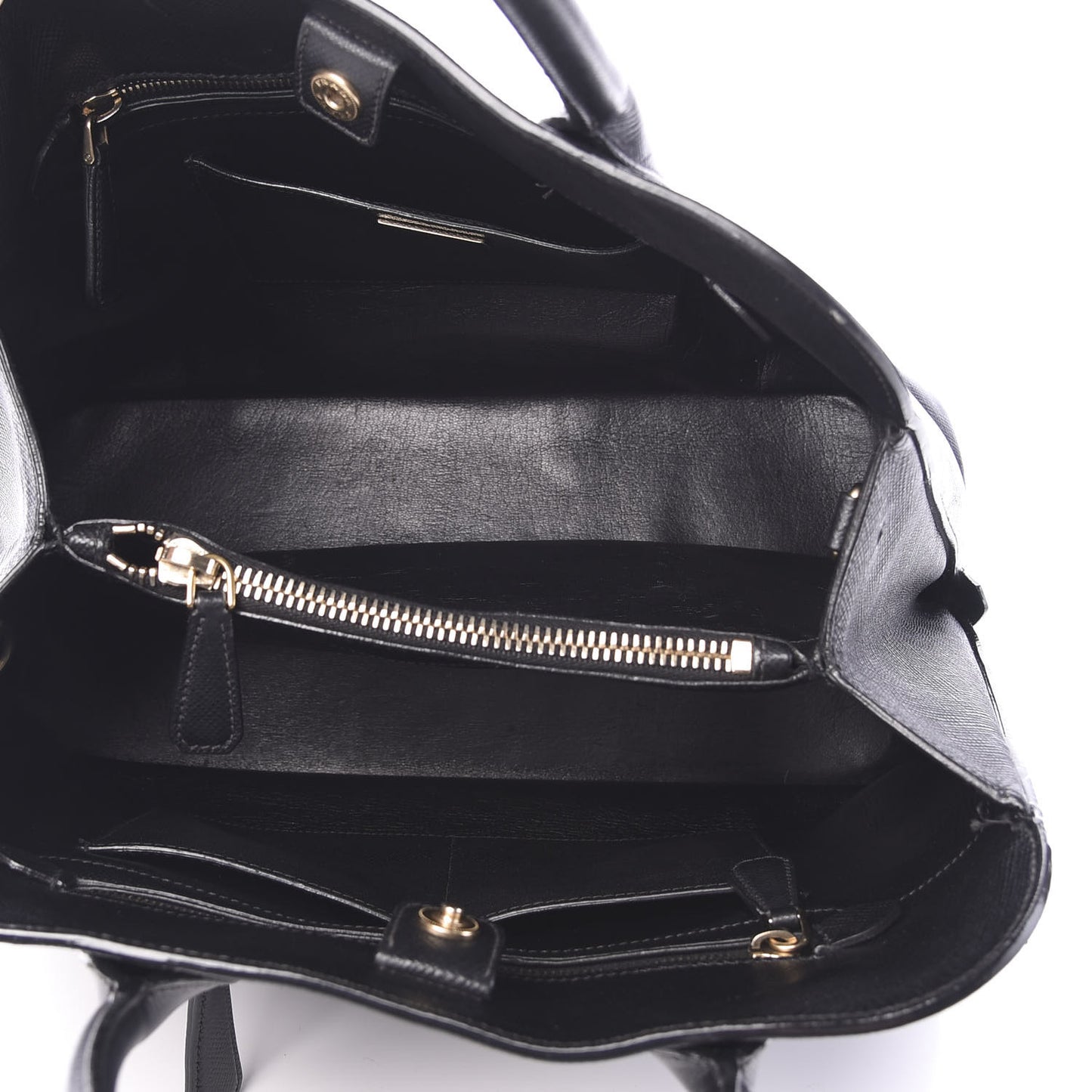 Saffiano Cuir Open Promenade Tote Black