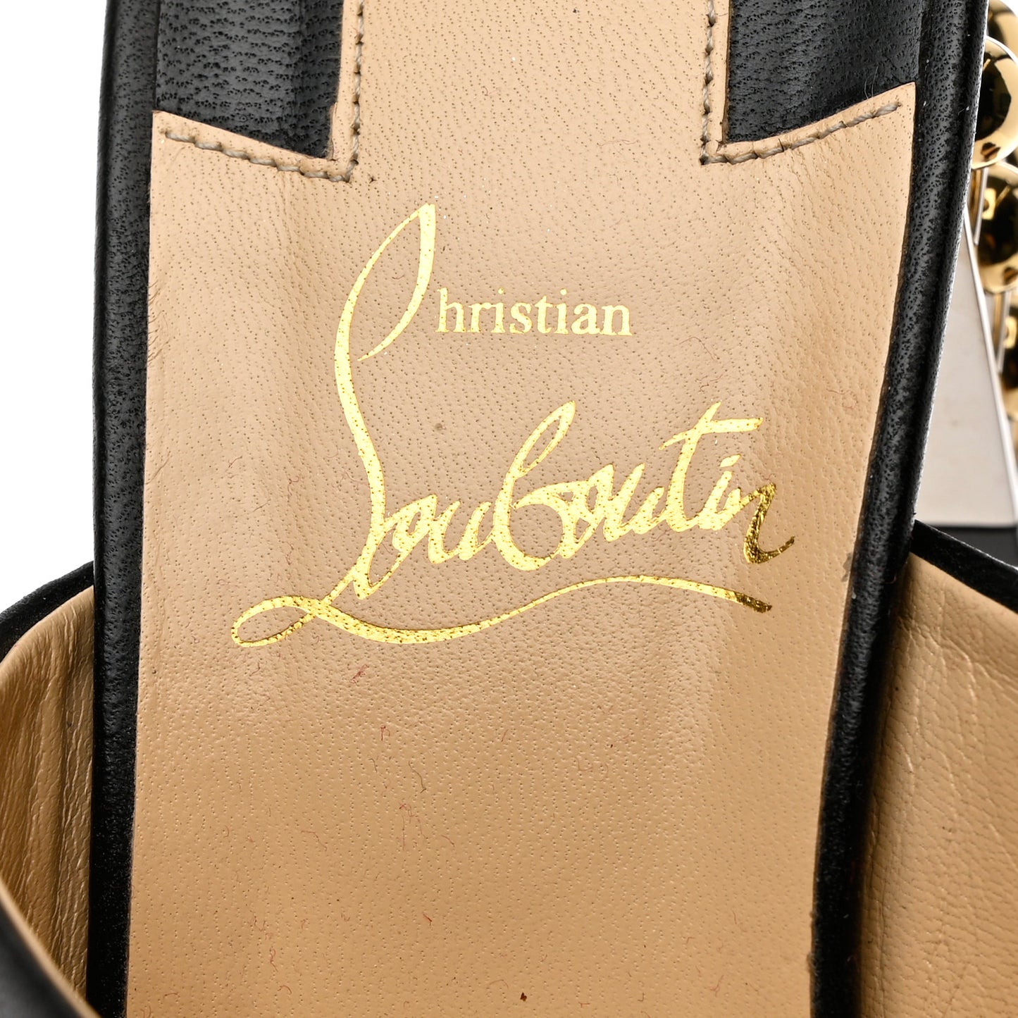 Nappa Vasa Opticat 55 Slide Sandals 37 Black Gold