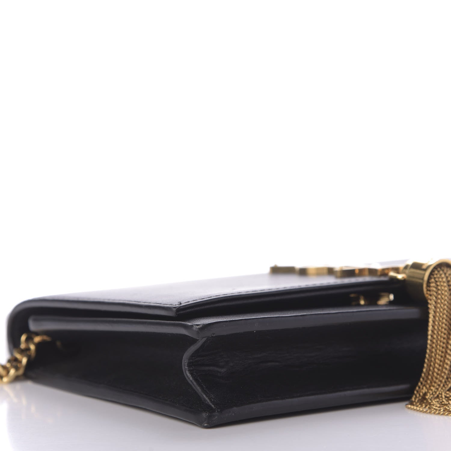 Saint Laurent Smooth Calfskin Classic Monogram Kate Tassel Chain Wallet Black 7 of 8