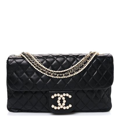 Chanel Lambskin Medium Westminster Pearl Flap Black 1 of 10