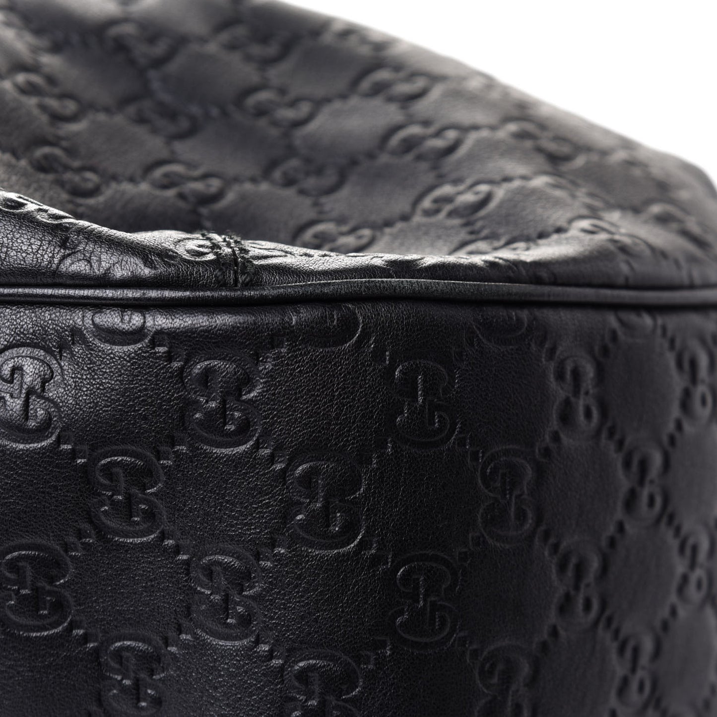 Guccissima Large New Ladies Web Hobo Black