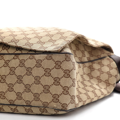 Gucci GG Plus Monogram Large Flap Messenger Bag Beige Dark Brown 10 of 10