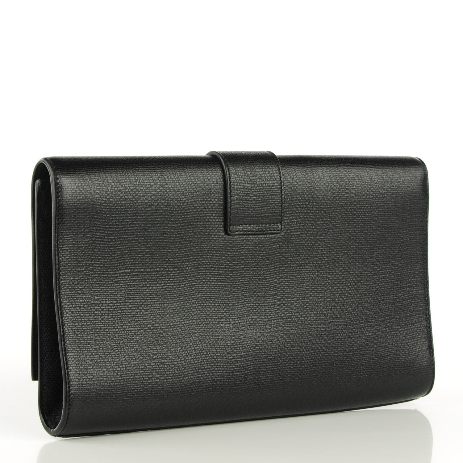 Saint Laurent Textured Calfskin Classic Y Ligne Clutch Black 3 of 8