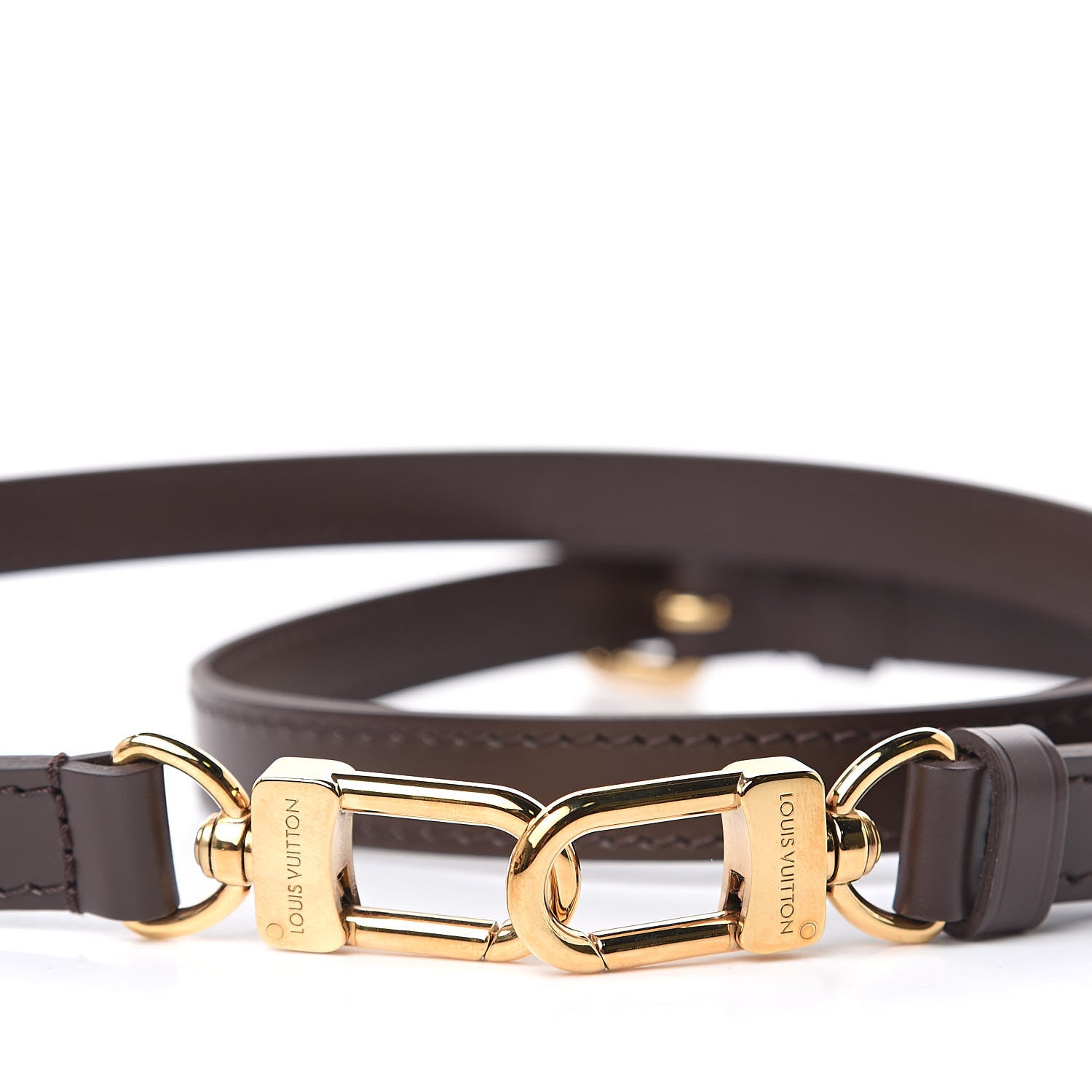 Louis Vuitton Calfskin 16mm Adjustable Shoulder Strap Brown 3 of 5