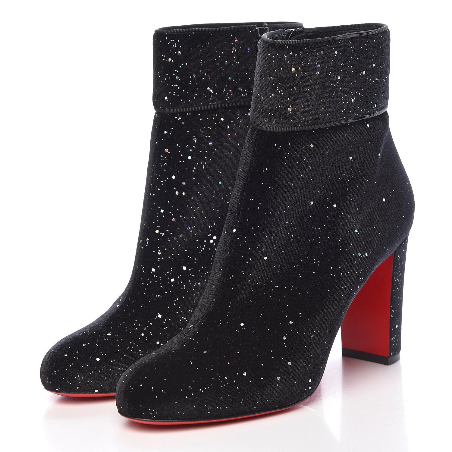 Christian Louboutin Velvet Galactica Moulamax 85 Booties 38 Black 3 of 8