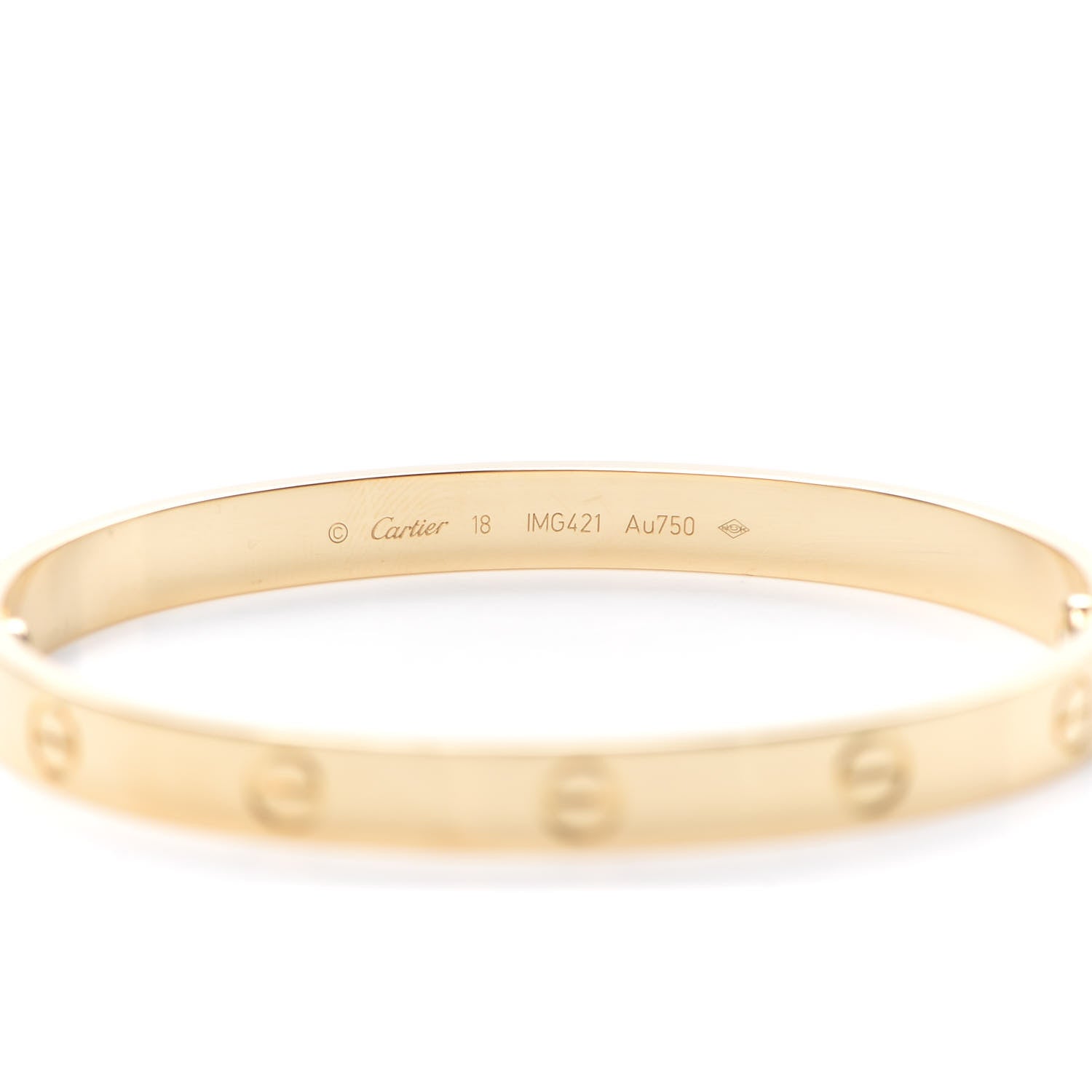 Cartier 18K Yellow Gold LOVE Bracelet 18 5 of 7