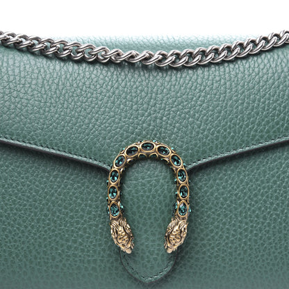 Gucci Calfskin Mini Dionysus Chain Wallet Emerald 10 of 11