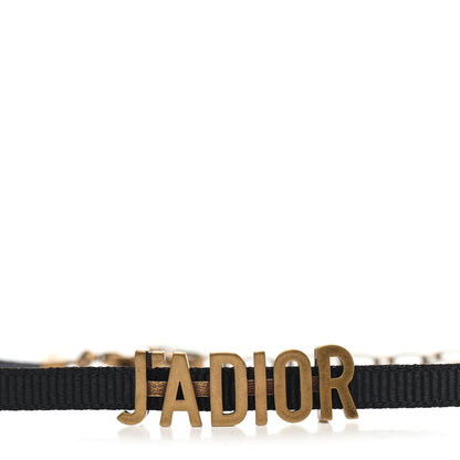 Christian Dior Grosgrain Ribbon J'Adior Logo Choker Necklace Black 2 of 3