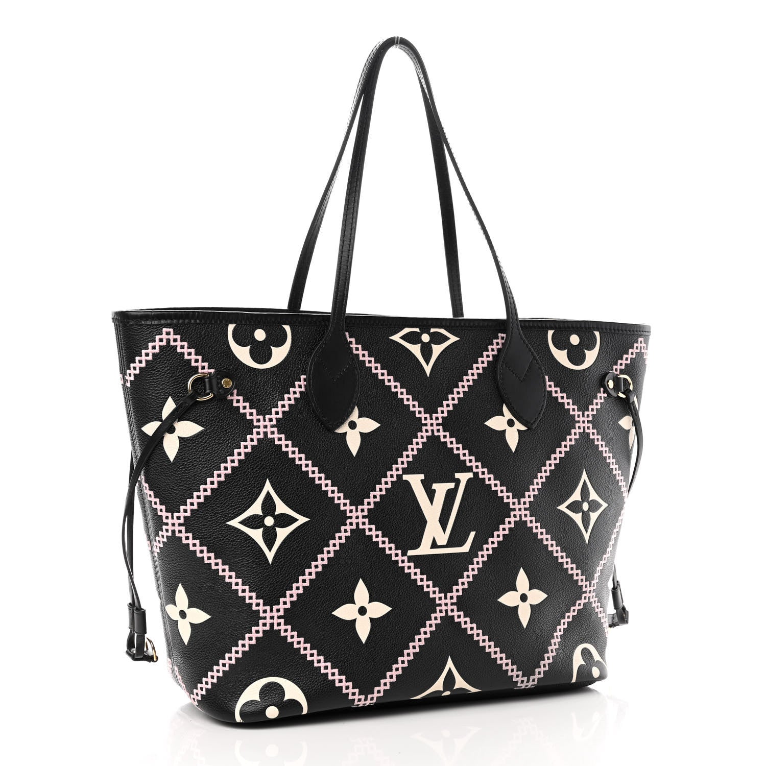 Louis Vuitton Empreinte Monogram Giant Broderies Neverfull MM Black 4 of 10