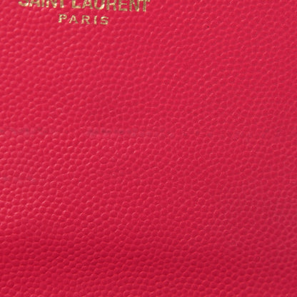 Saint Laurent Grain De Poudre Classic Monogram Cassandre Wallet Fuchsia 37 of 38