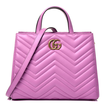 Gucci Calfskin Matelasse Small GG Marmont Tote Candy Mousse 1 of 10