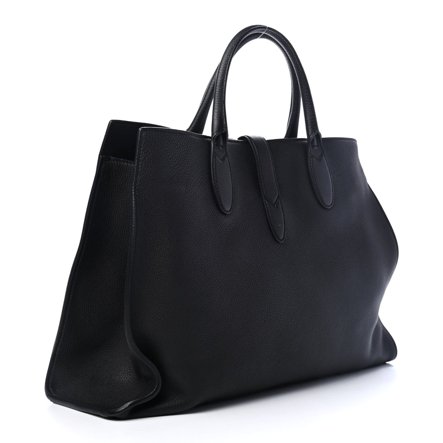 Soft Calfskin Medium Jackie Top Handle Bag Black