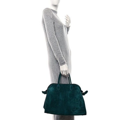 The Row Suede Soft Margaux 15 Teal Green 2 of 11