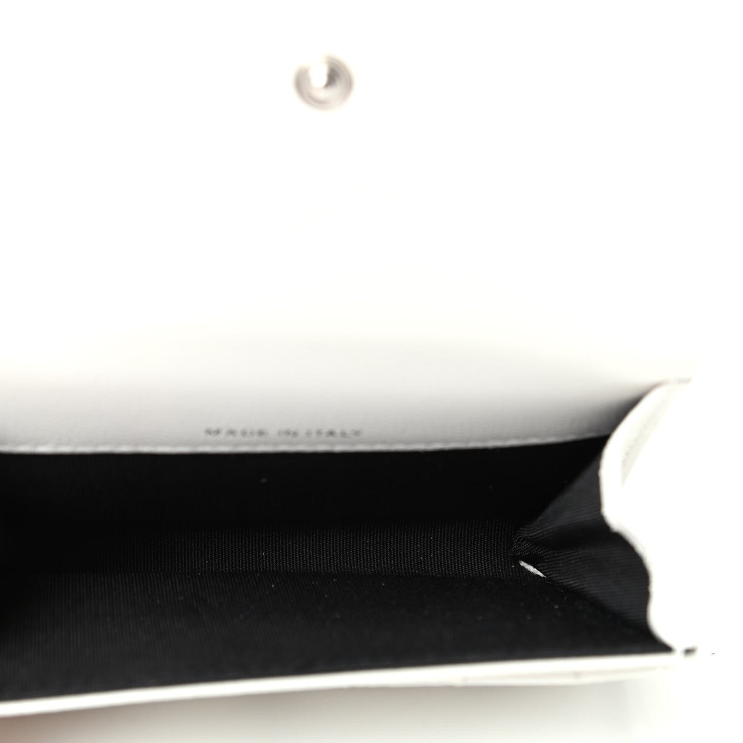 Caviar Quilted My Everything Flap Card Holder White