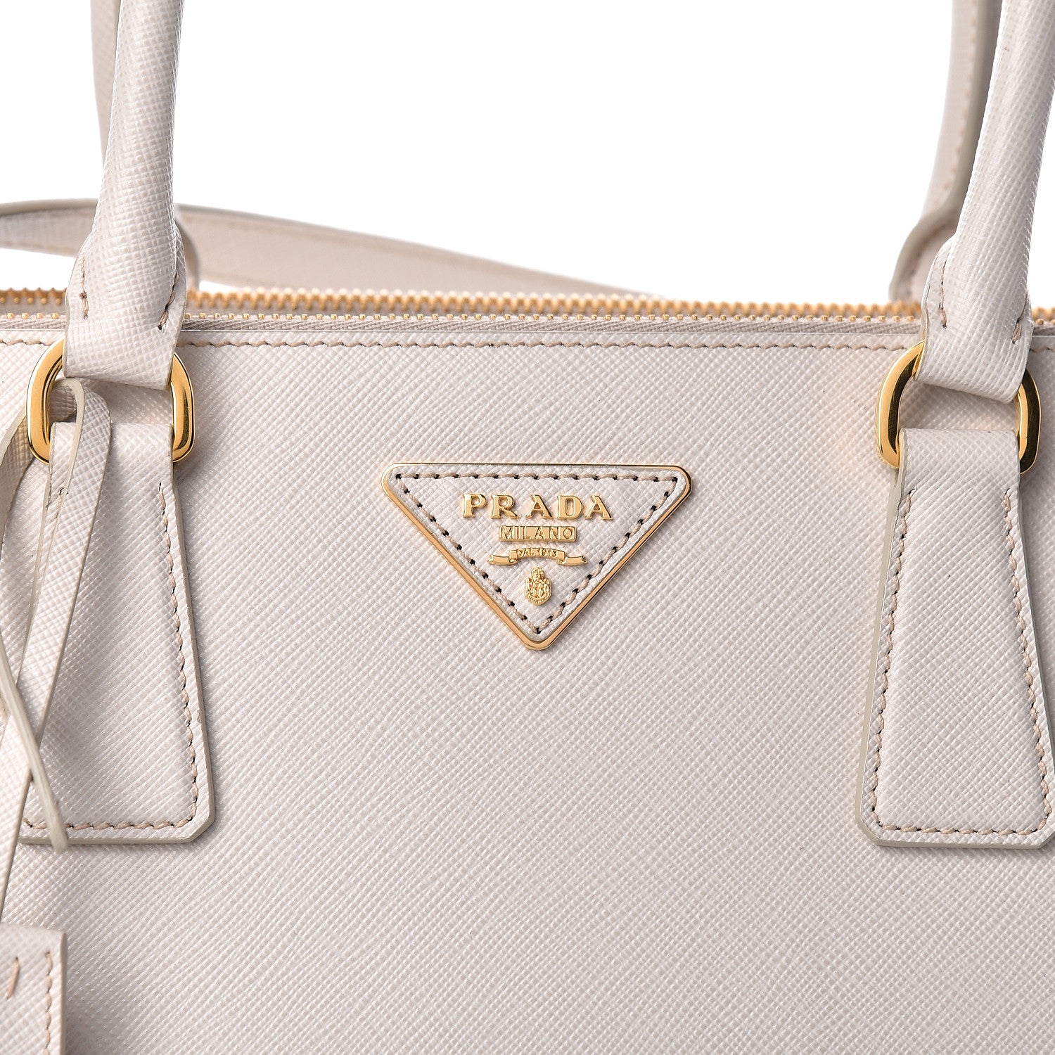 Prada Saffiano Large Galleria Double Zip Tote Talco 7 of 10