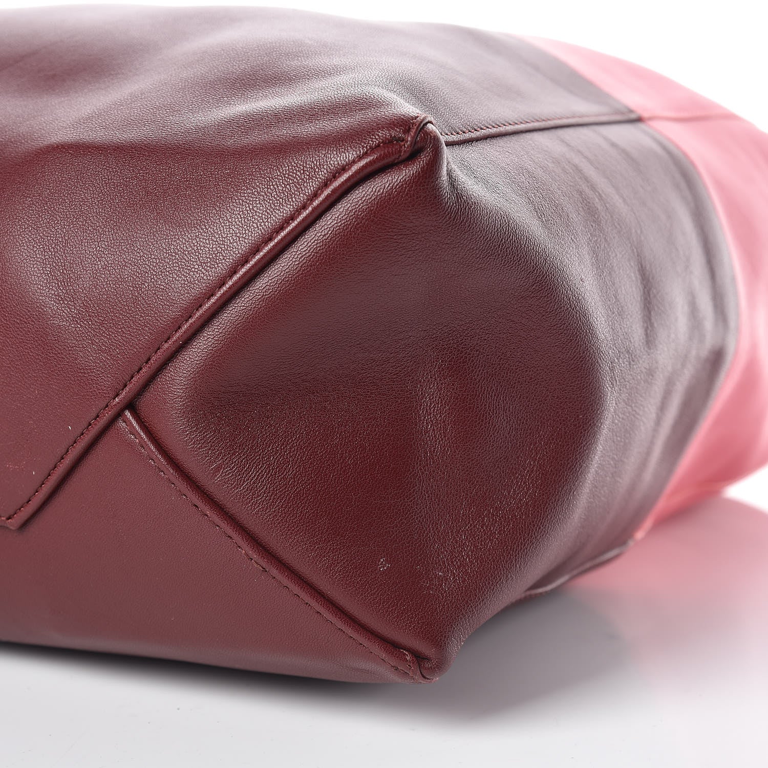 Celine Lambskin Vertical Bi-Cabas Pink Rust 9 of 11