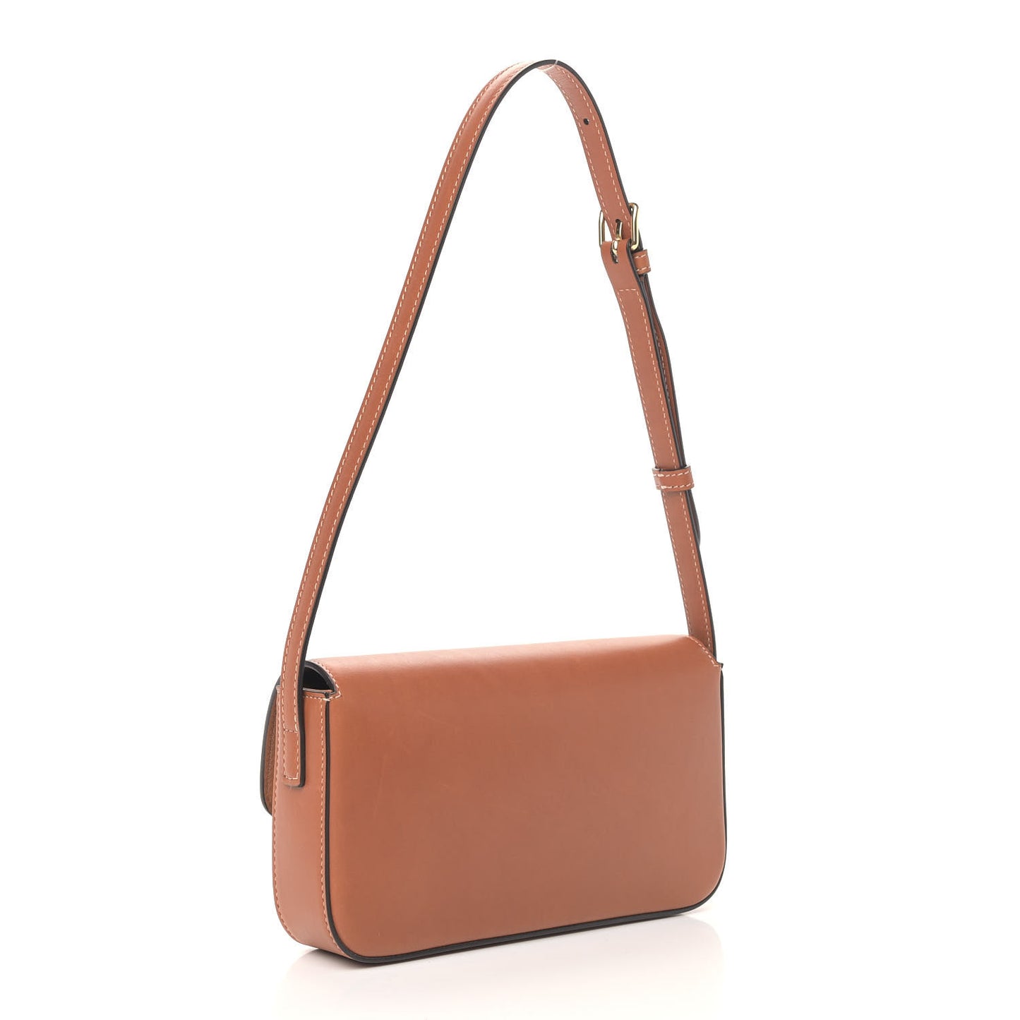 Natural Calfskin Triomphe Shoulder Bag Tan