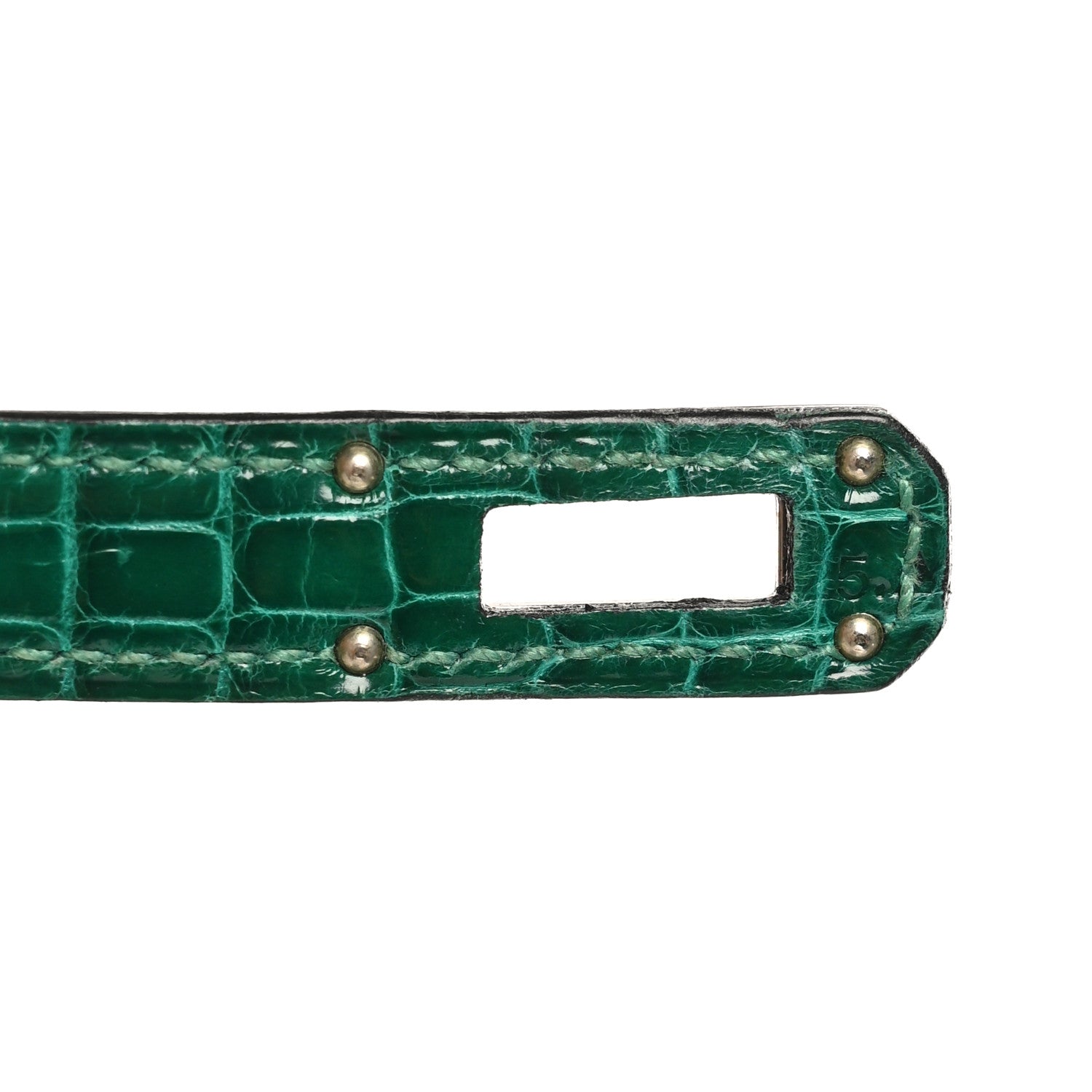 Hermes Shiny Alligator Kelly Tri-Fold Longue Wallet Vert Emeraude 8 of 10
