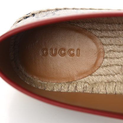 Gucci GG Supreme Monogram Blooms Espadrilles 39 Beige Blue Navy Hibiscus Red 7 of 10