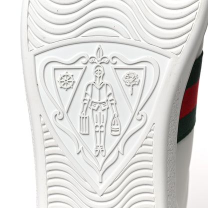 Gucci Calfskin Web Floral Embroidered Womens Ace Sneakers 36.5 White 8 of 10