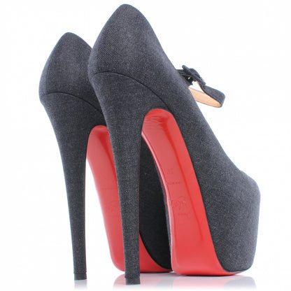 Christian Louboutin Flannel Lady Daf 160 Pumps 36.5 Grey 3 of 6