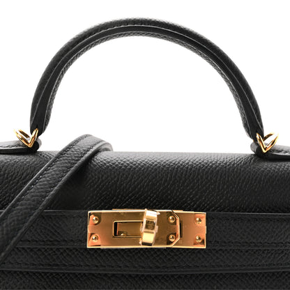 Hermes Epsom Mini Kelly Sellier 20 Black 6 of 9