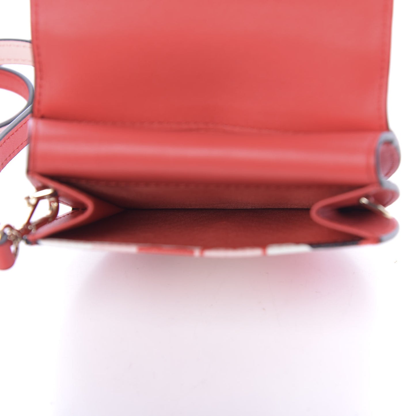 Calfskin Cubic Valentine Crossbody Wallet Multicolor