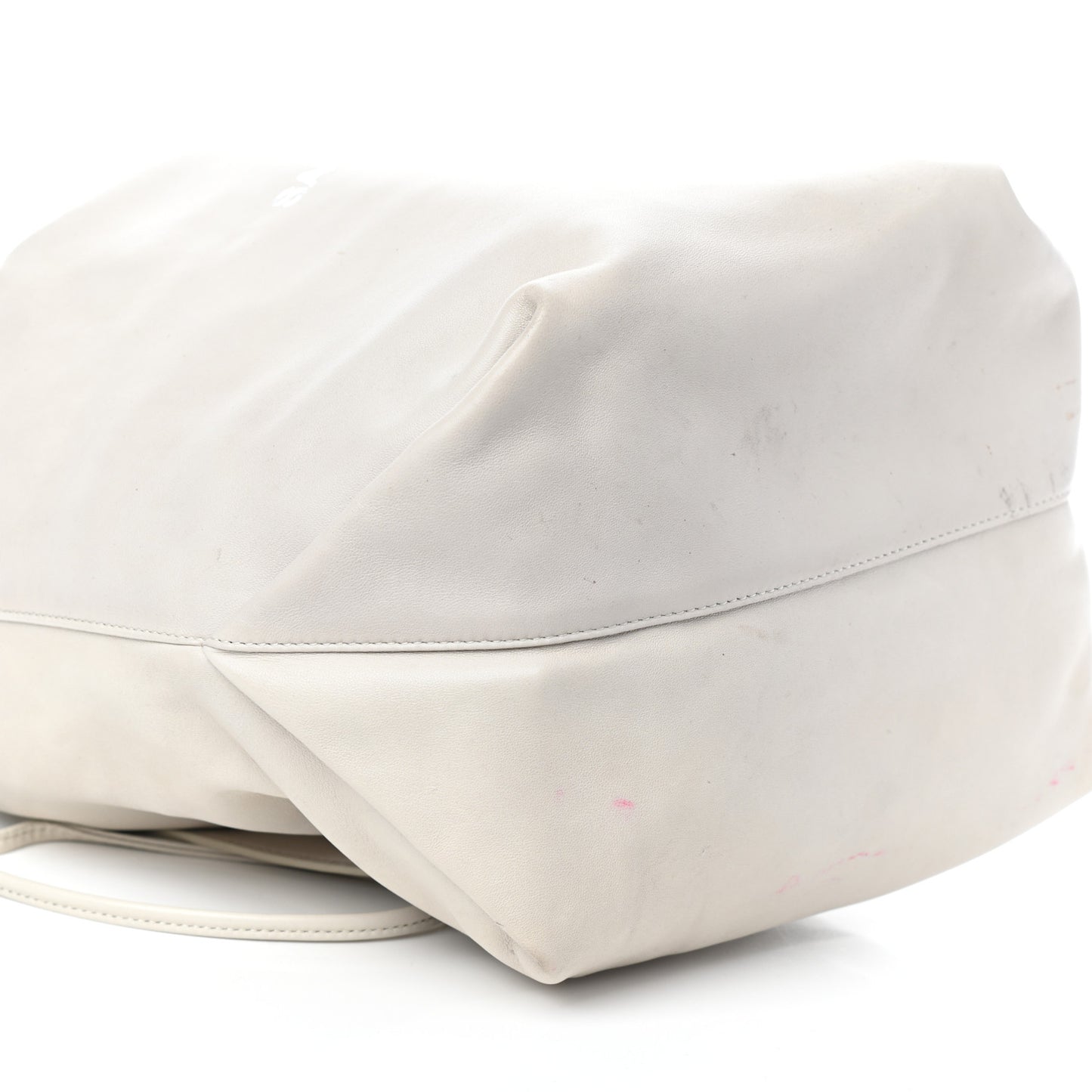 Lambskin Teddy Drawstring Bag Crema Soft
