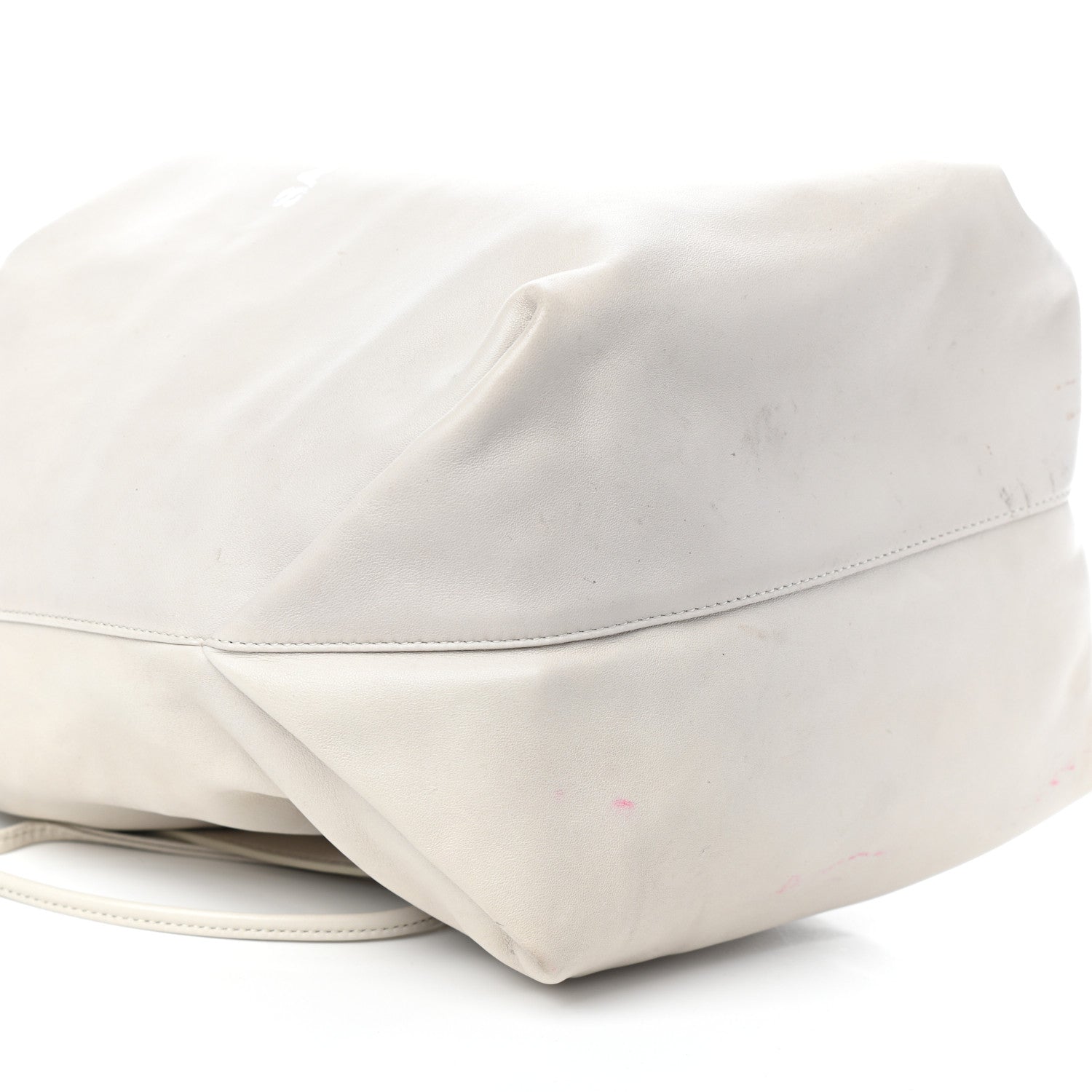 Saint Laurent Lambskin Teddy Drawstring Bag Crema Soft 7 of 8