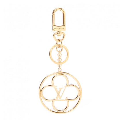 Louis Vuitton LV Flower Finesse Bag Charm Key Holder Gold 1 of 4