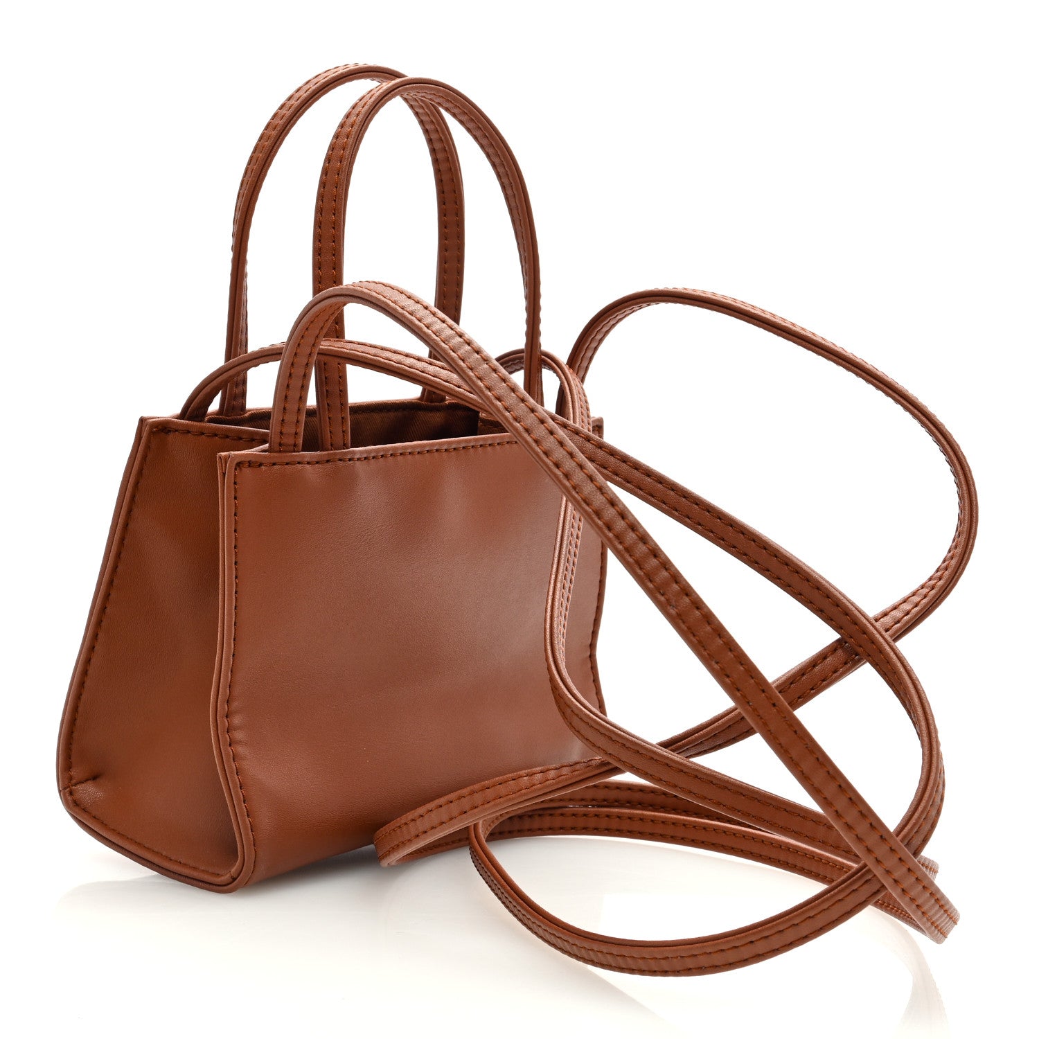 Telfar Vegan Leather Small Shopping Bag Tan 3 of 9