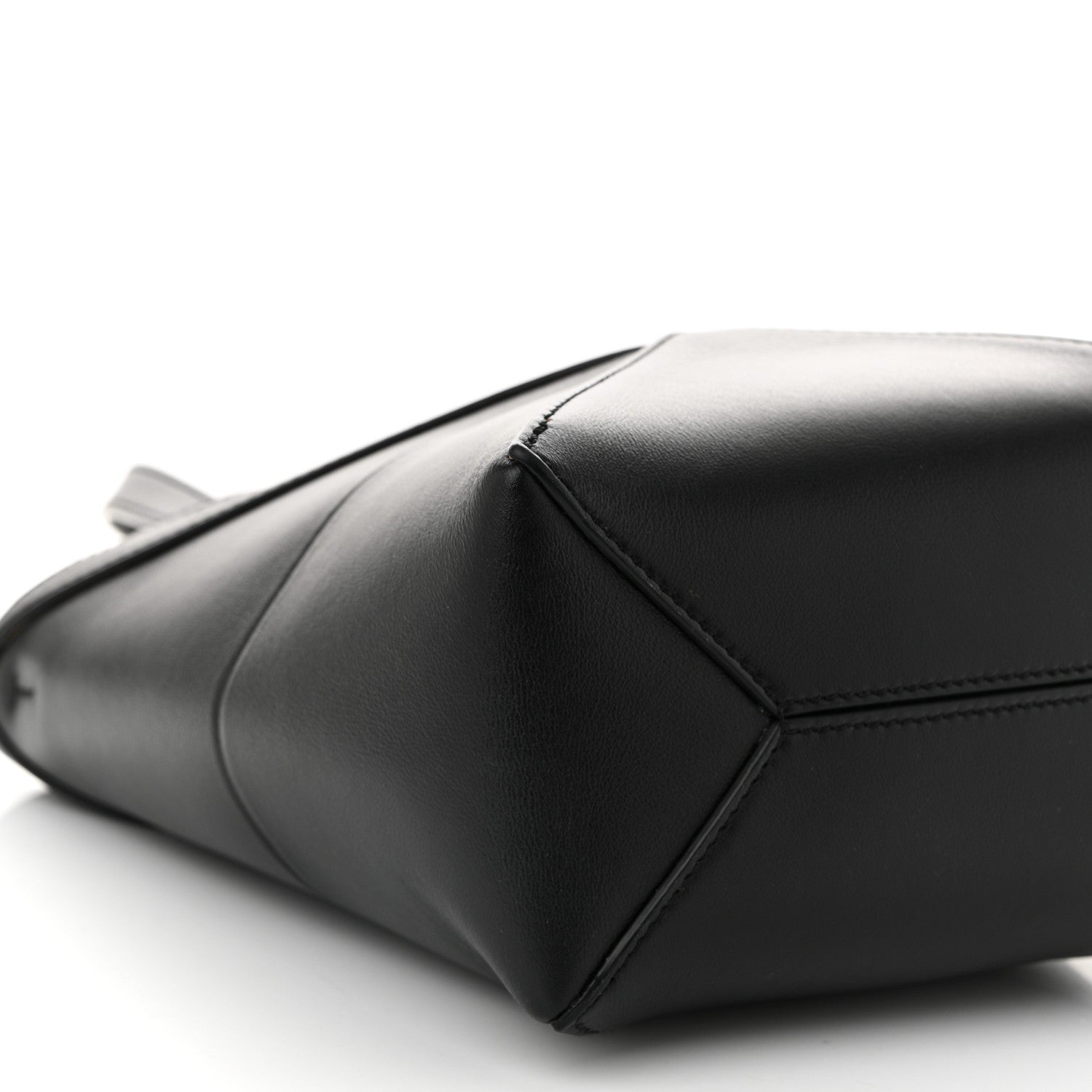 Loewe Shiny Calfskin Mini Puzzle Fold Tote Black 9 of 10