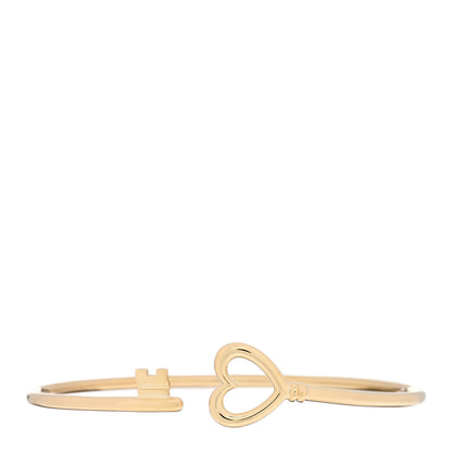 Tiffany 18K Yellow Gold Wire Heart Key Bracelet 1 of 4