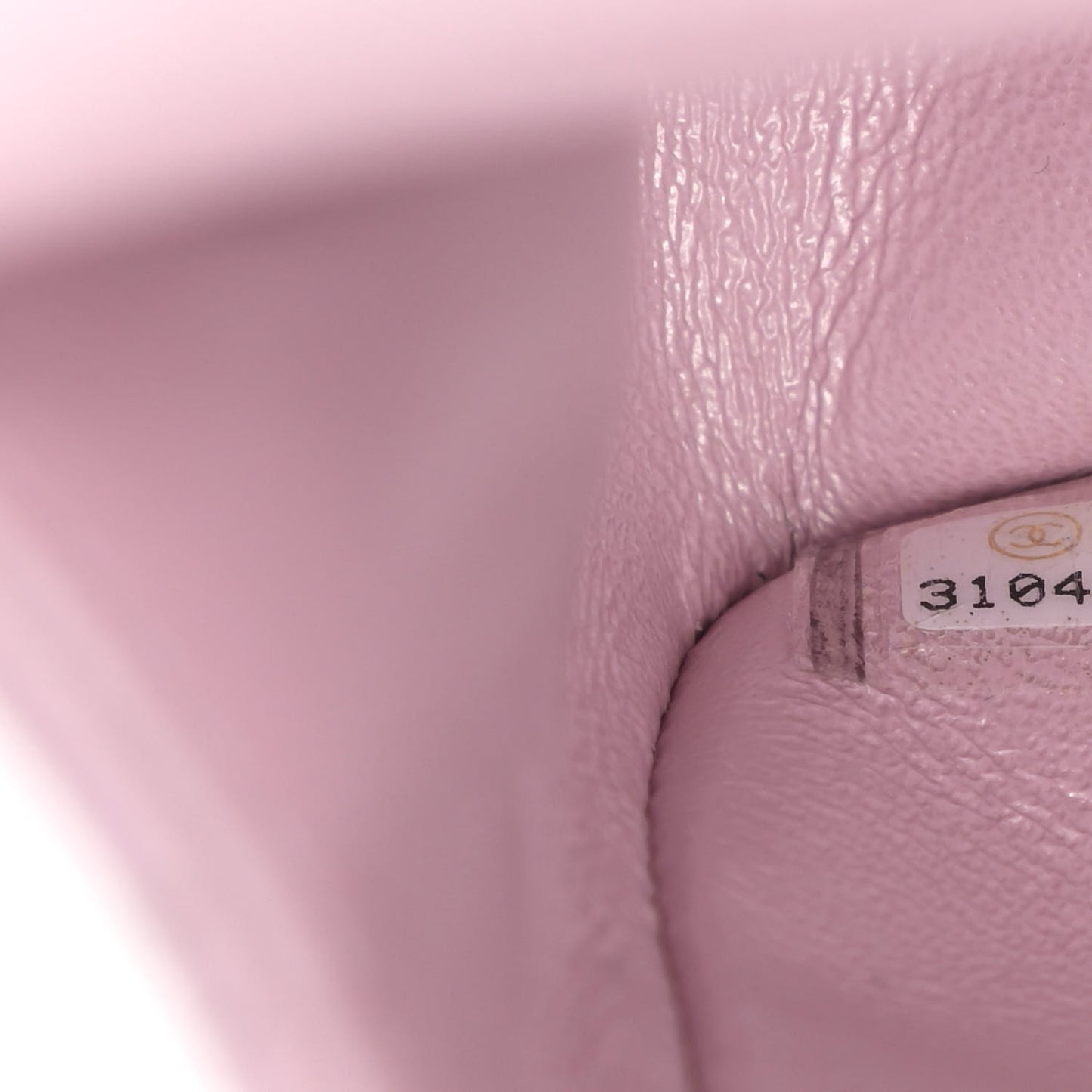 Iridescent Calfskin Quilted Medium Double Flap Light Pink