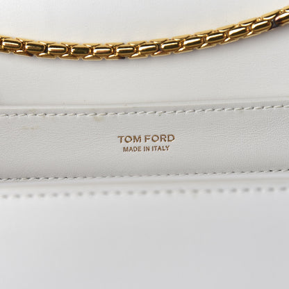 Tom Ford Calfskin Medium Sienna Shoulder Bag Chalk 8 of 9