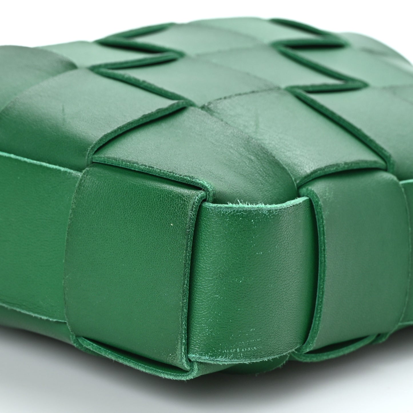 Lambskin Maxi Intrecciato Cassette Messenger Racing Green