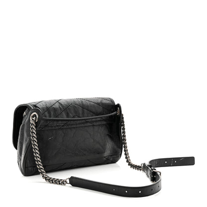 Saint Laurent Crinkled Calfskin Matelasse Monogram Niki Body Bag Black 3 of 11