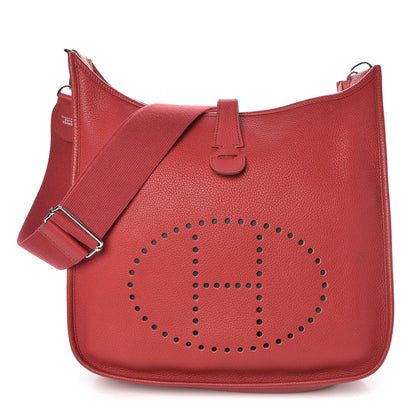 Hermes Taurillon Clemence Evelyne III GM Rouge Garance 1 of 10